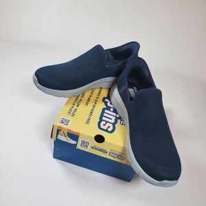 Skechers Men’s Sneakers Size 11 Navy Blue Grey Go Walk Flex Hands Free Slip-Ins